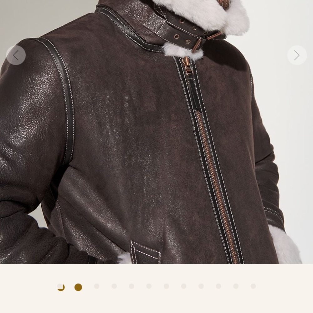 Overland Classic Sheepskin B-3 Bomber Jacket - Picture 7 of 8